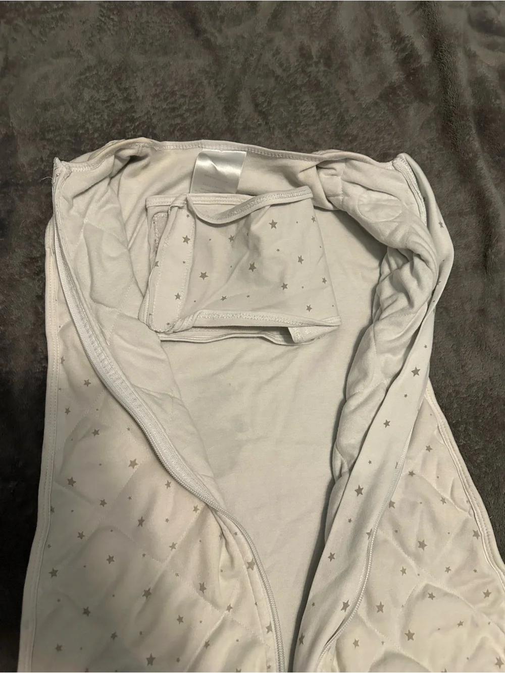Dreamland Baby Cream Star Quilted Sleep Sack - Soft Zippered Pajama Sack